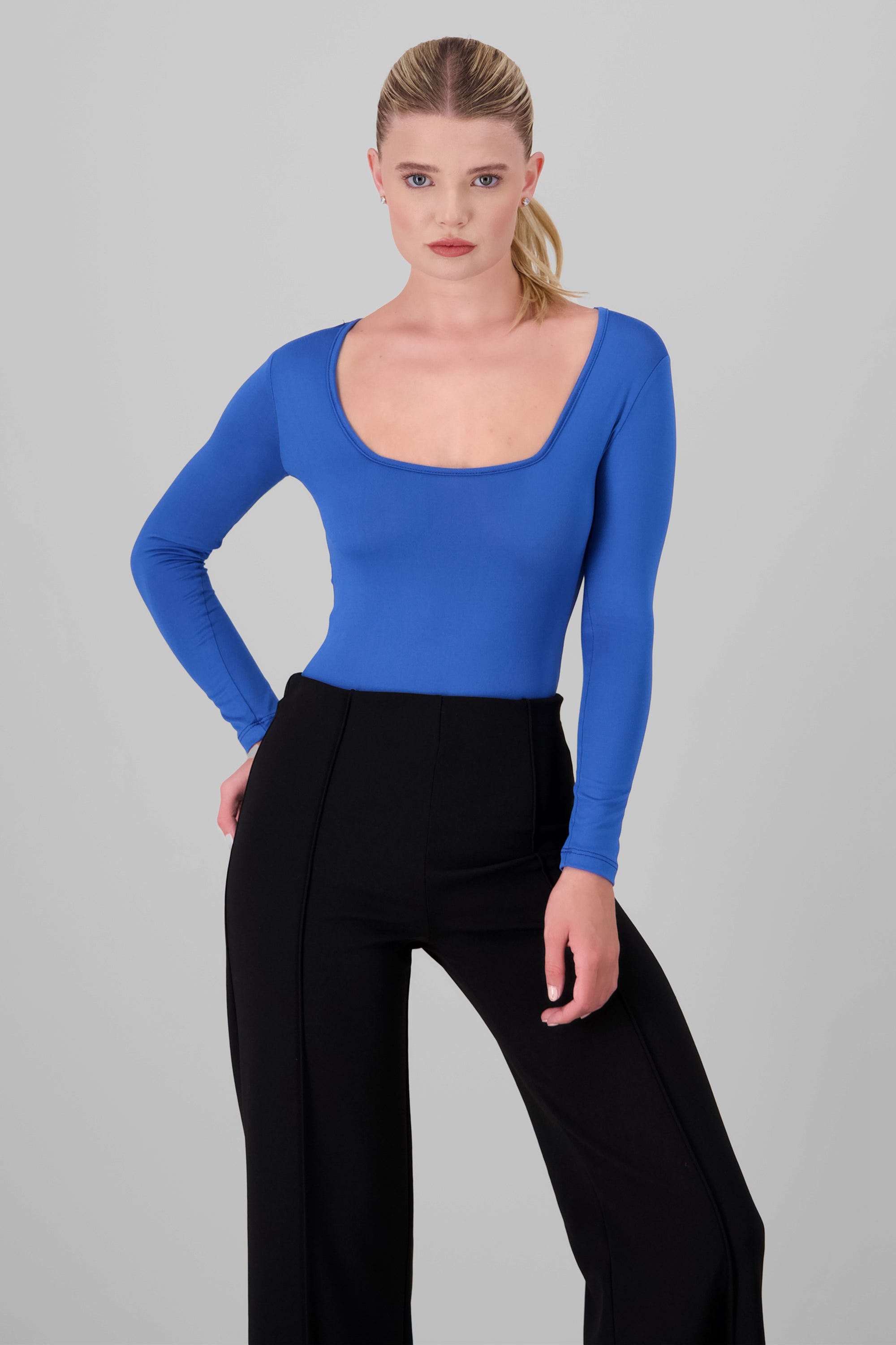 Bodysuit Liso Escote AZUL PATO