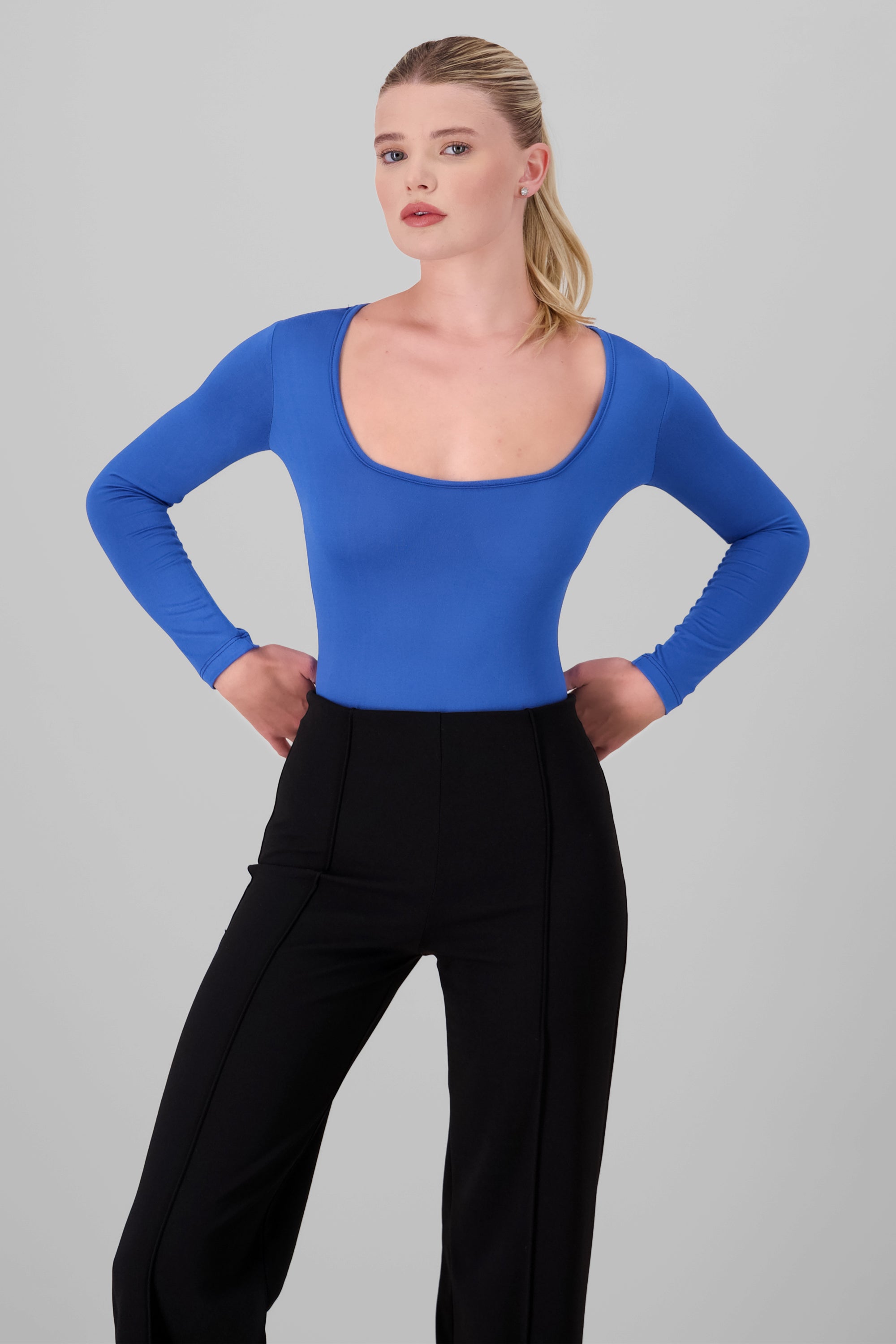 Bodysuit Liso Escote AZUL PATO