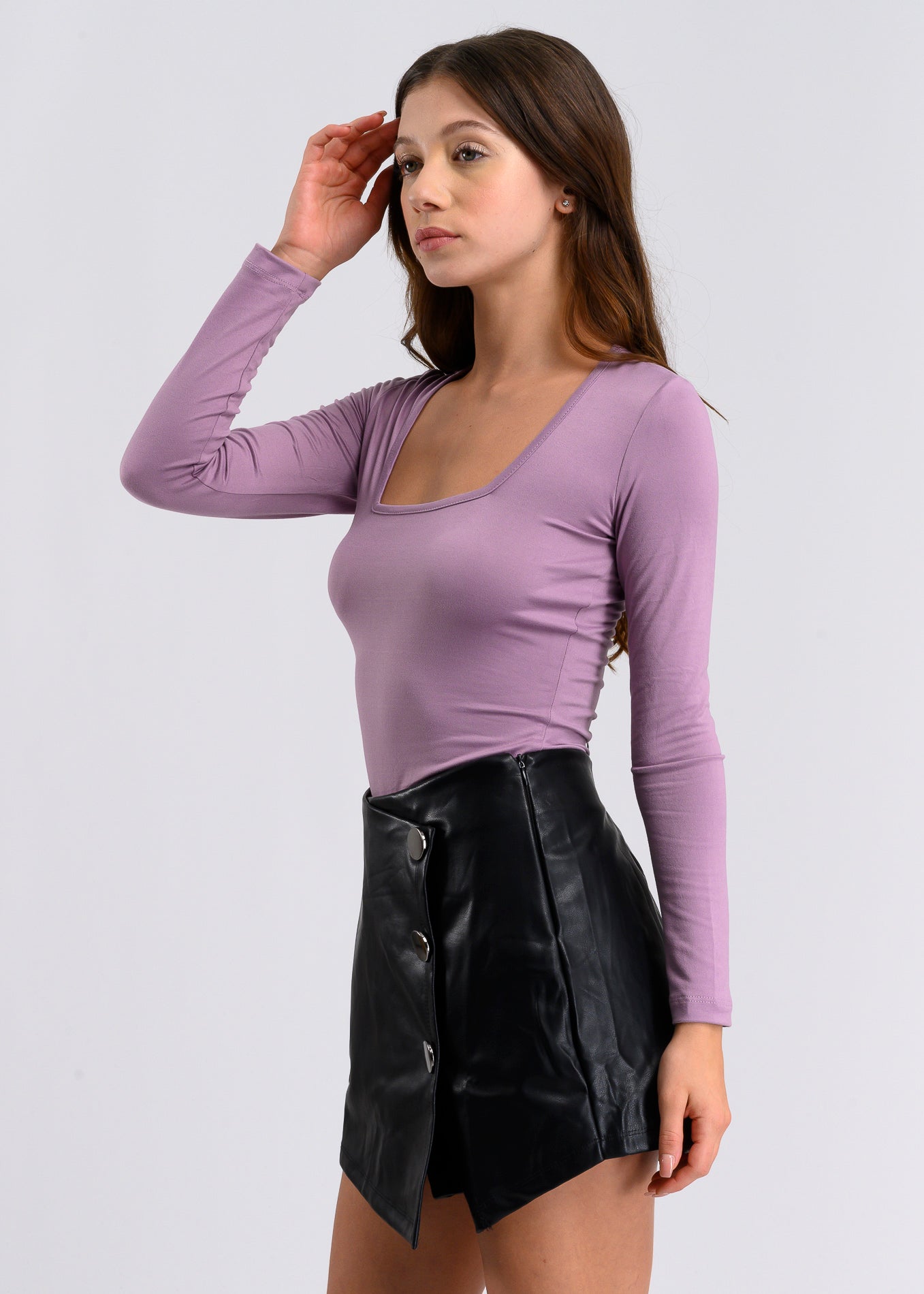 Bodysuit Liso Escote MORADO
