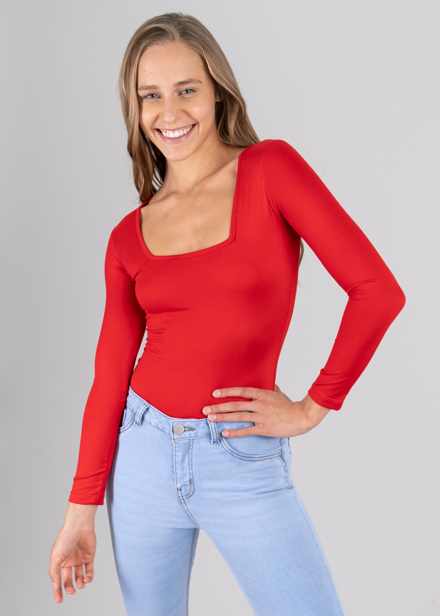 Bodysuit Liso Escote ROJO AMAPOLA