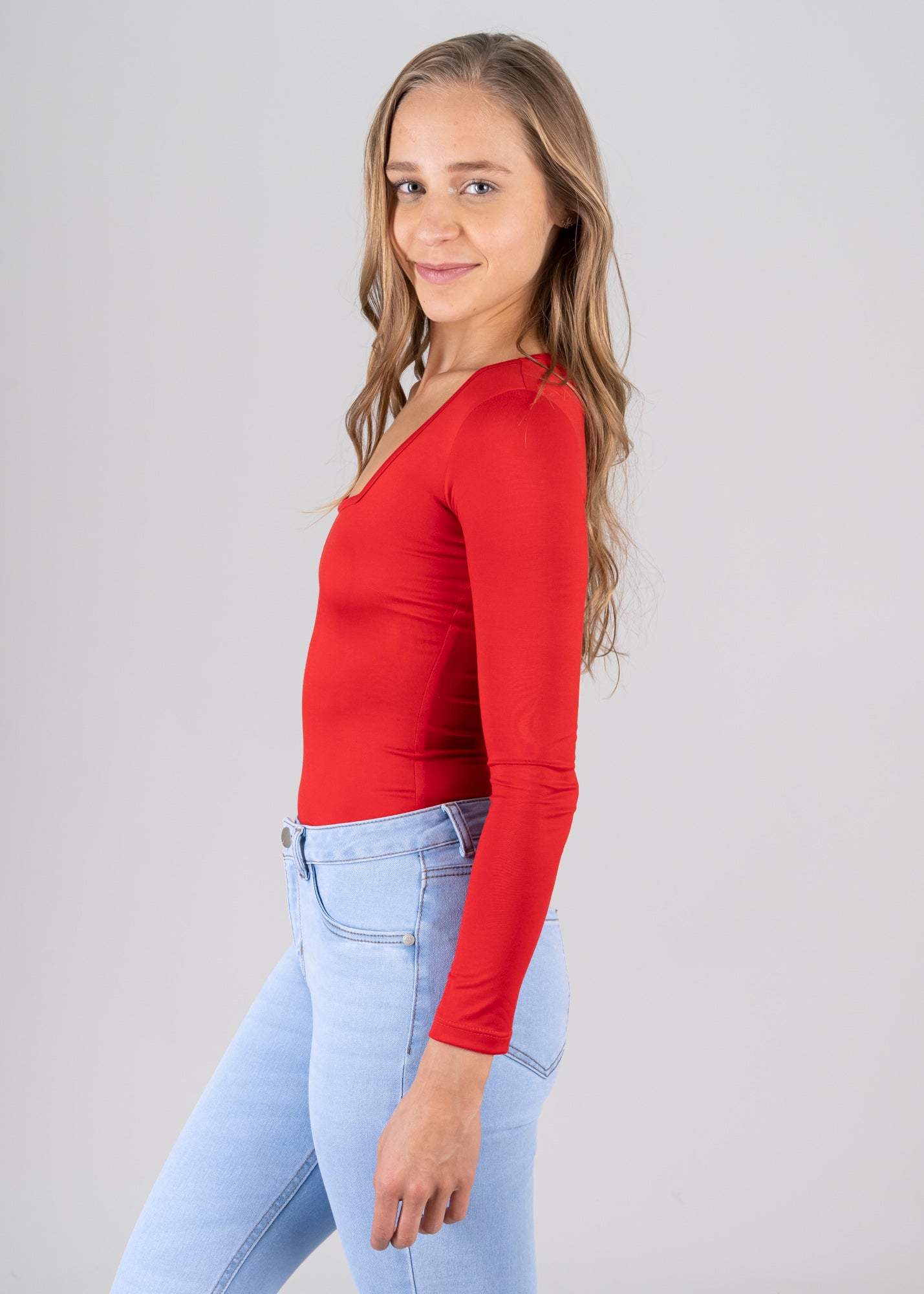 Bodysuit Liso Escote ROJO AMAPOLA