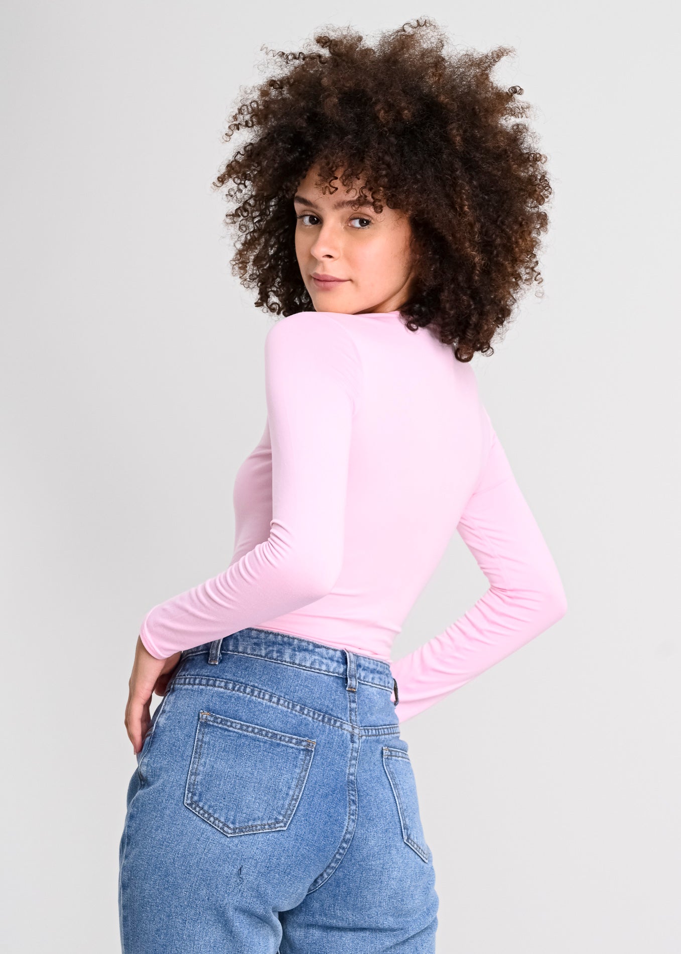 Bodysuit Liso Escote ROSA PASTEL