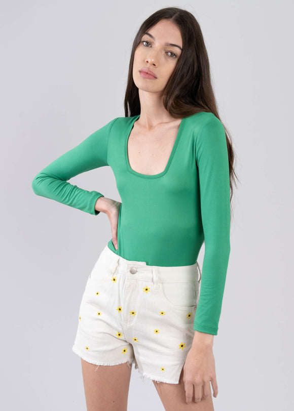 Bodysuit Liso Escote