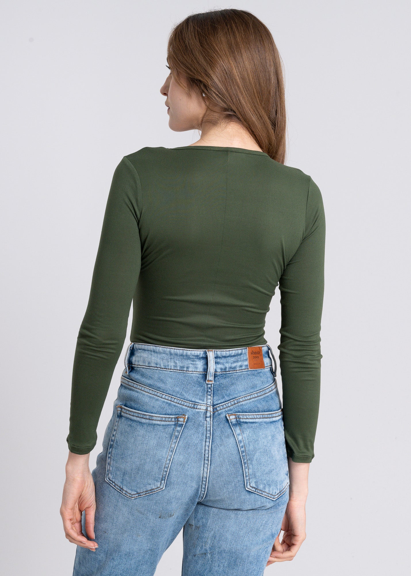 Bodysuit Liso Escote OLIVO