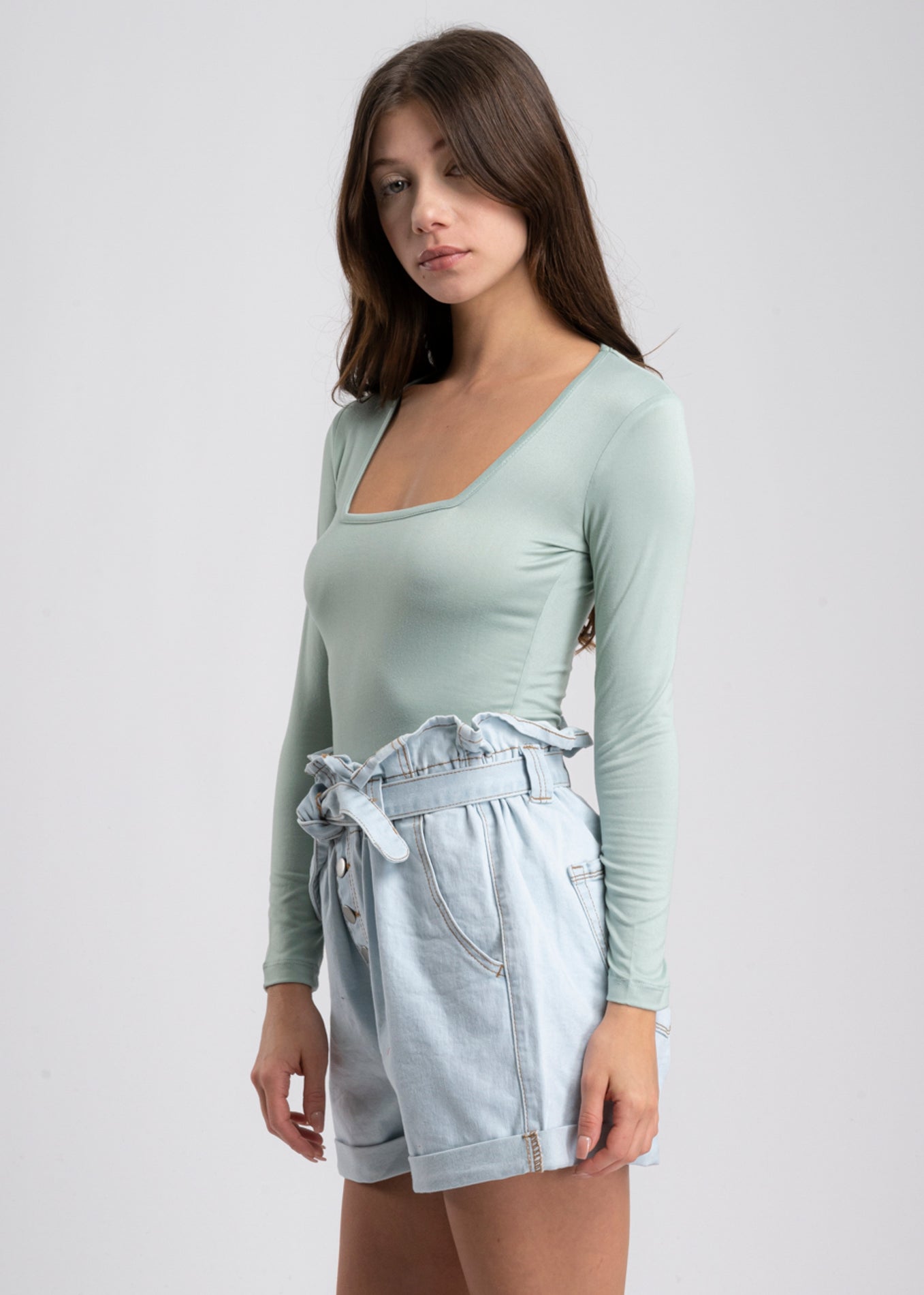 Bodysuit Liso Escote VERDE CLARO