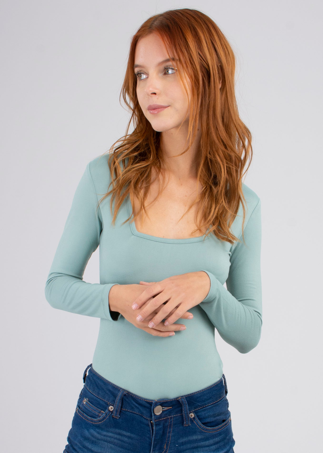 Bodysuit Liso Escote VERDE CLARO