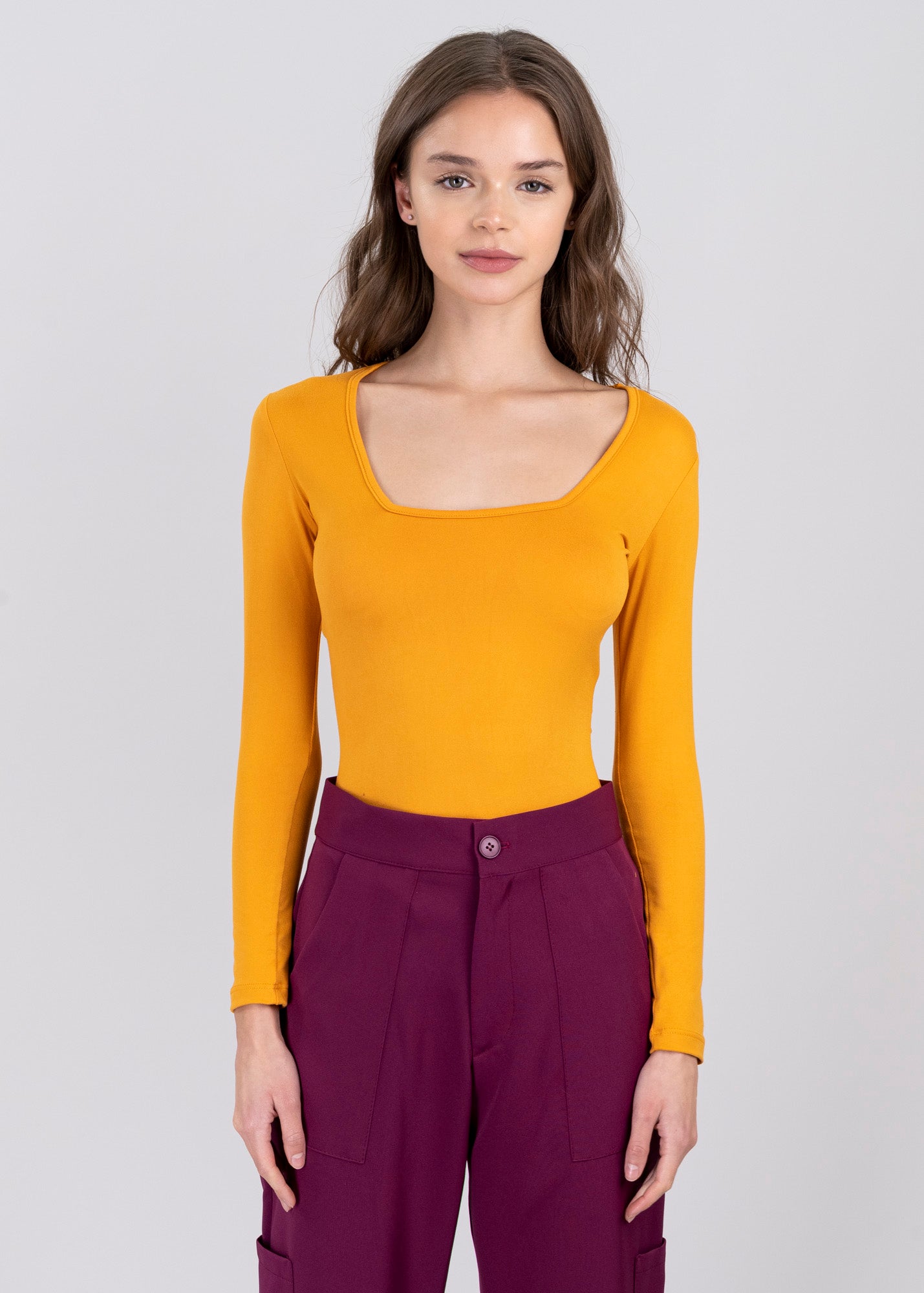 Bodysuit Liso Escote AMARILLO OBSCURO