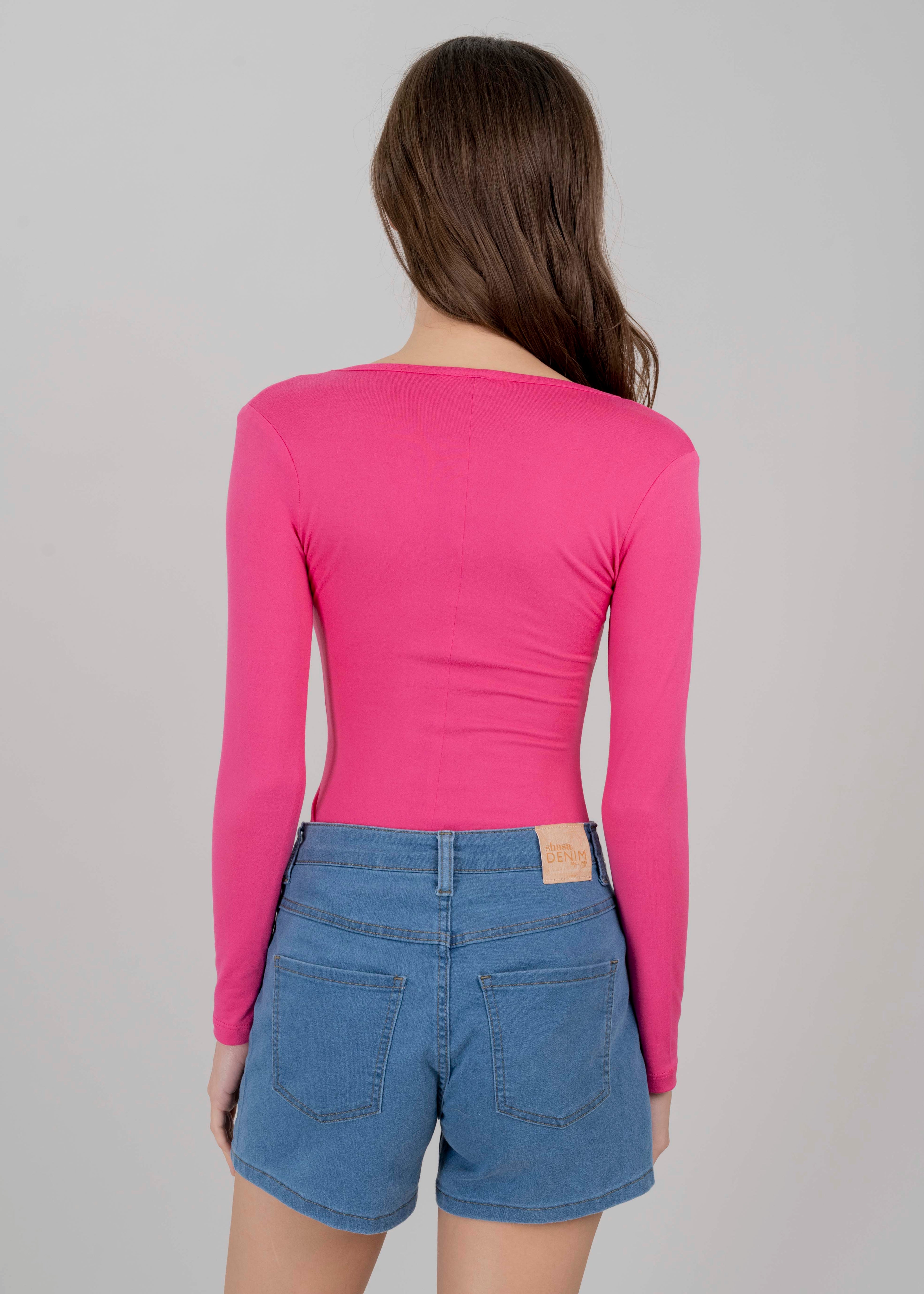 Bodysuit Liso Escote MAGENTA