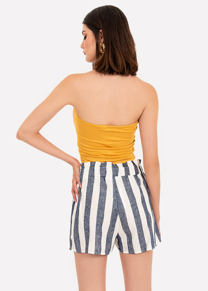 Top seamless tubo liso MOSTAZA
