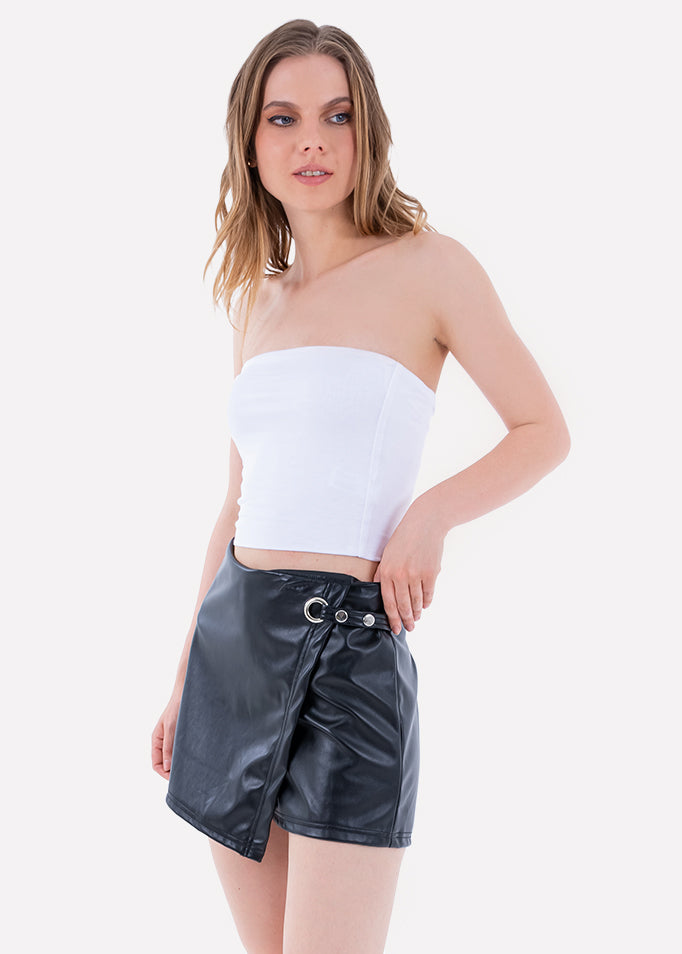 Top seamless tubo liso BLANCO