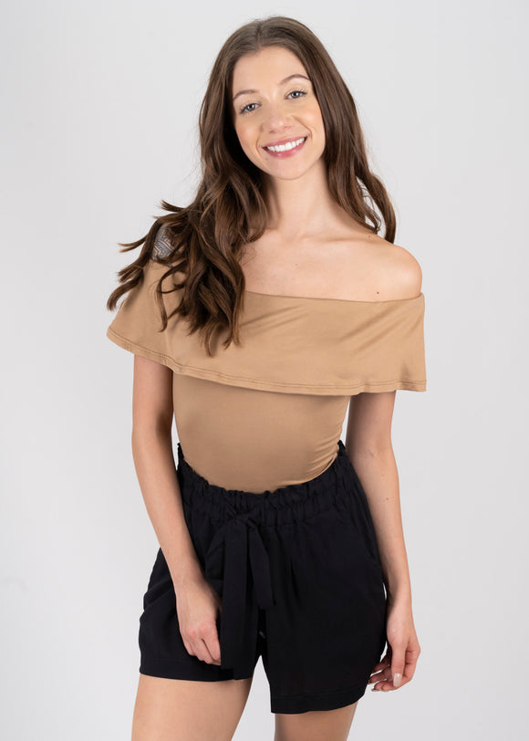 Bodysuit olanes hombro descubierto