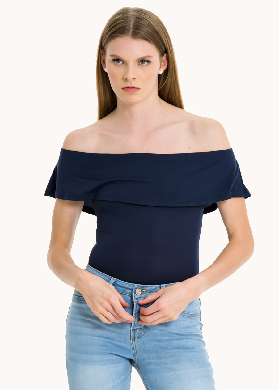 Bodysuit olanes hombro descubierto MARINO