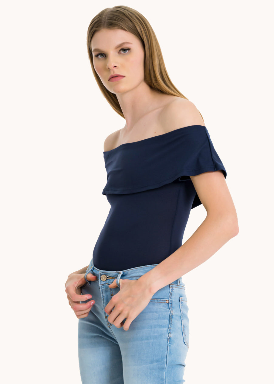 Bodysuit olanes hombro descubierto MARINO