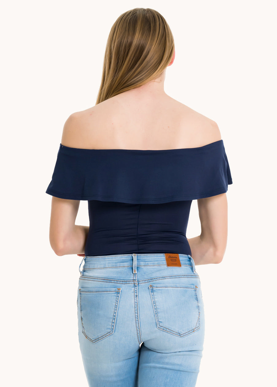 Bodysuit olanes hombro descubierto MARINO