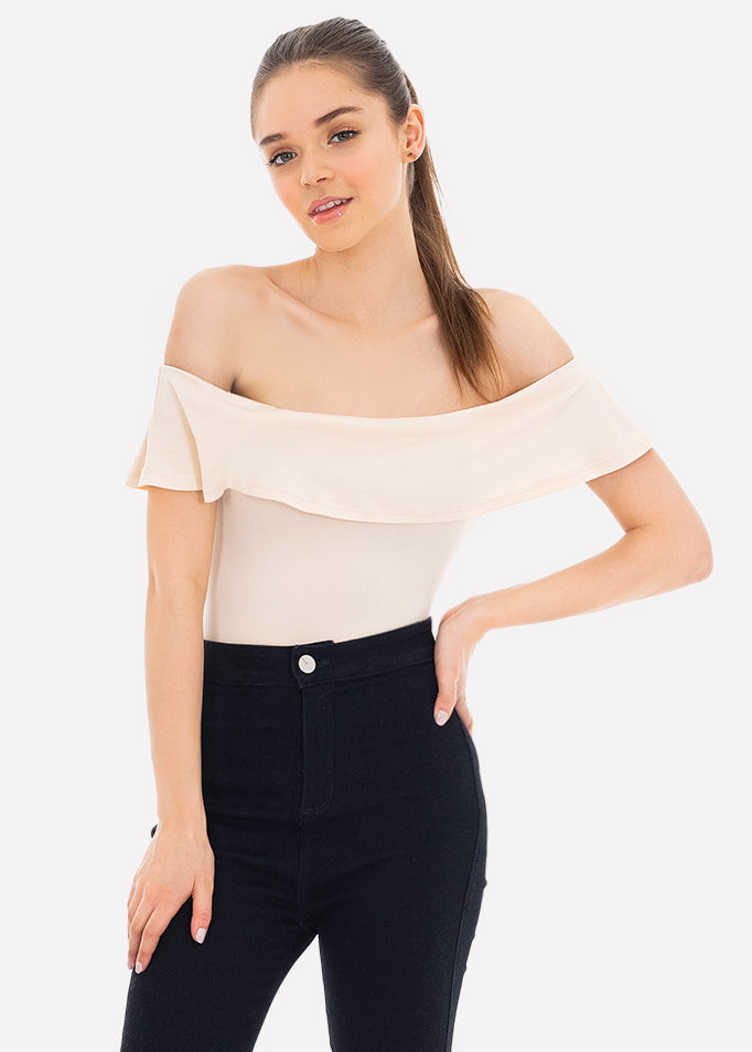 Bodysuit olanes hombro descubierto HUESO