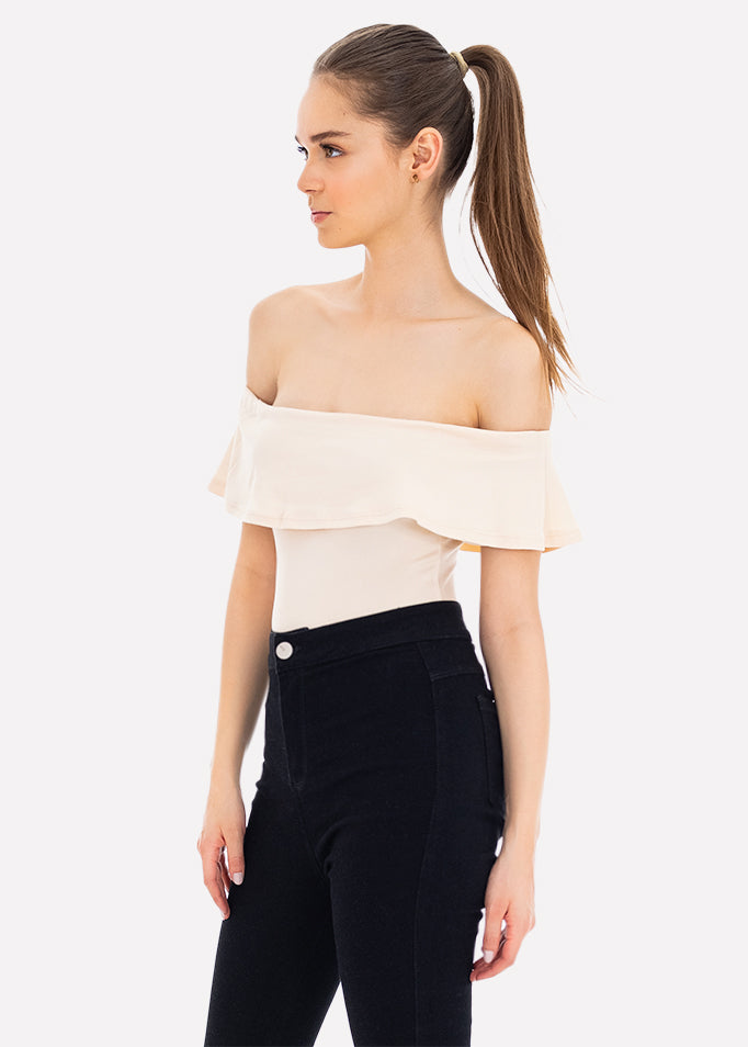Bodysuit olanes hombro descubierto HUESO