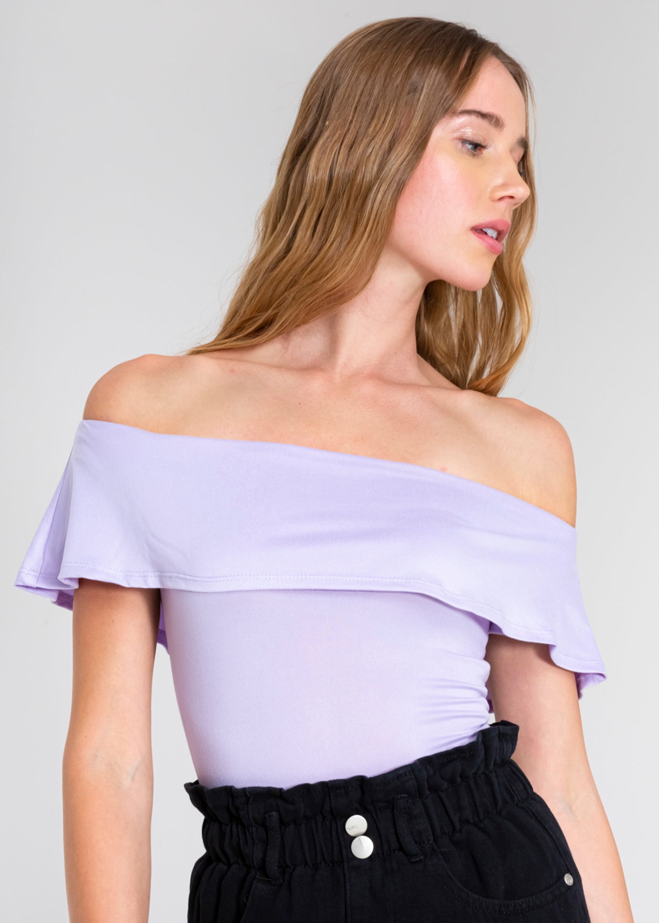 Bodysuit olanes hombro descubierto LILA