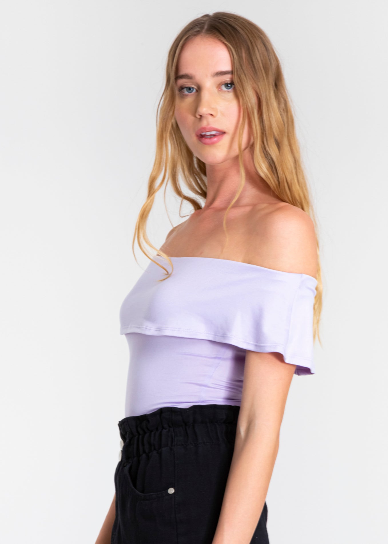 Bodysuit olanes hombro descubierto LILA