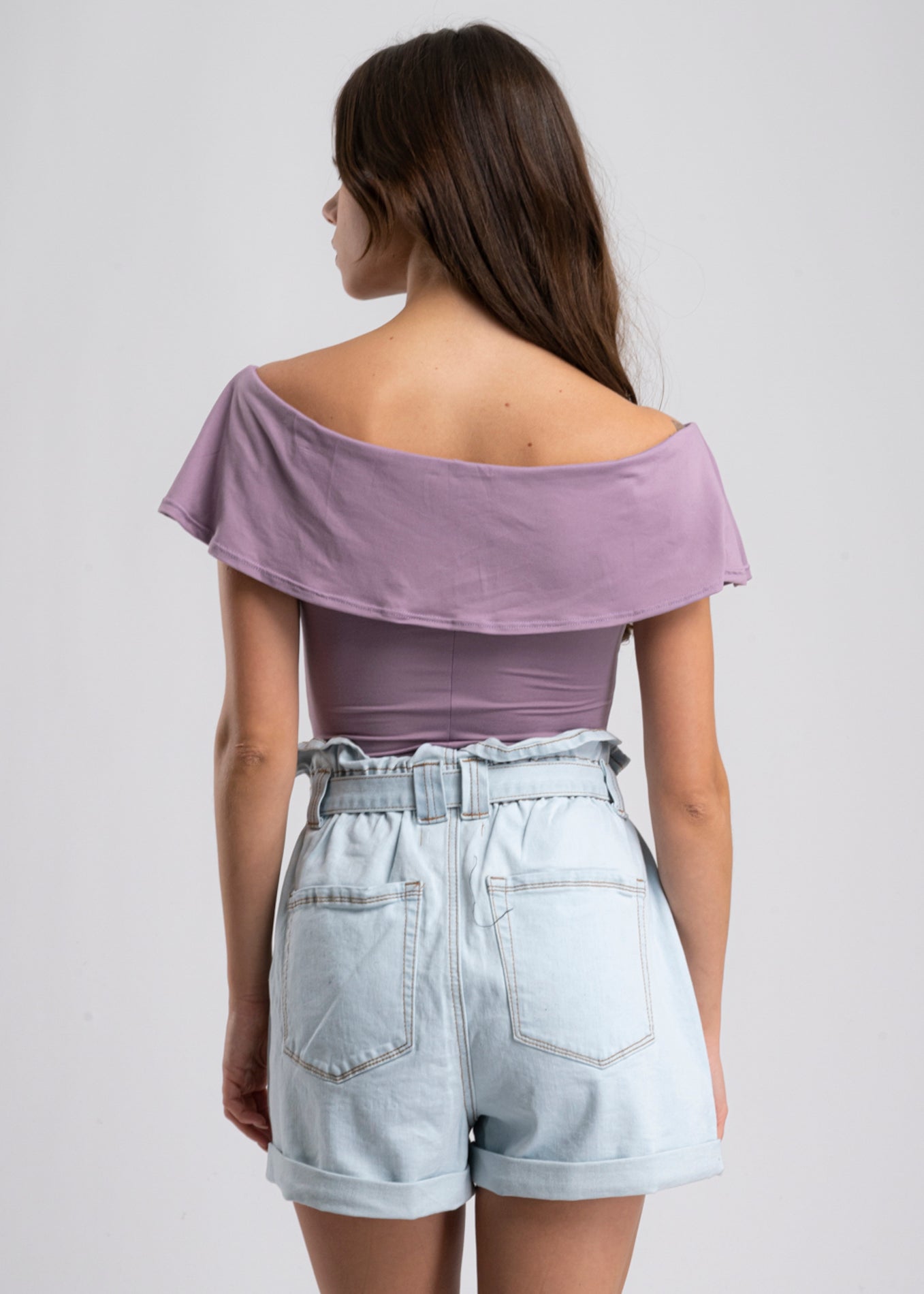 Bodysuit olanes hombro descubierto MARSALA