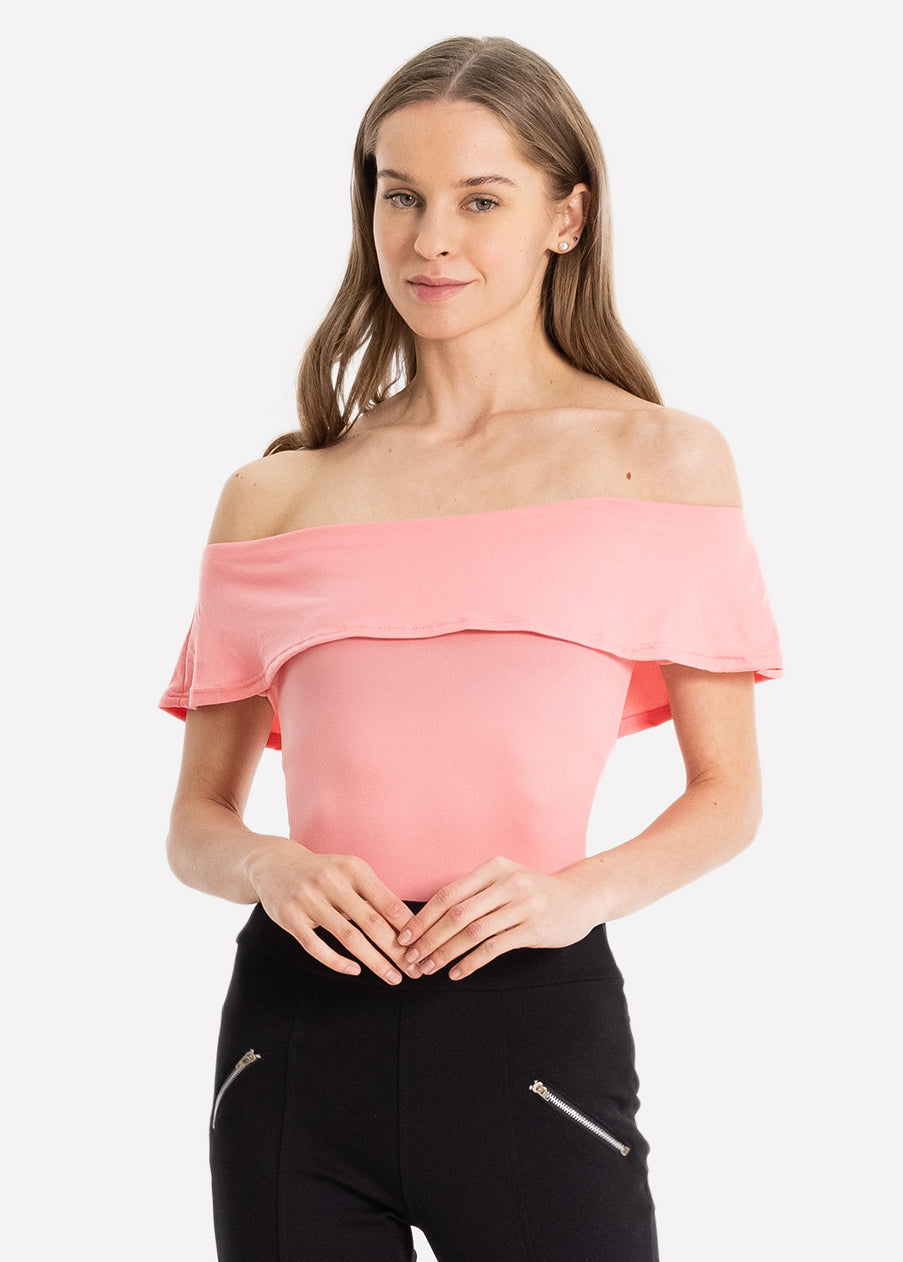 Bodysuit olanes hombro descubierto ROSA