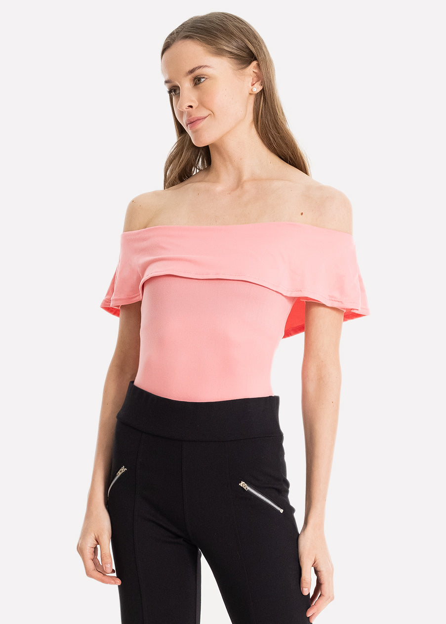 Bodysuit olanes hombro descubierto ROSA