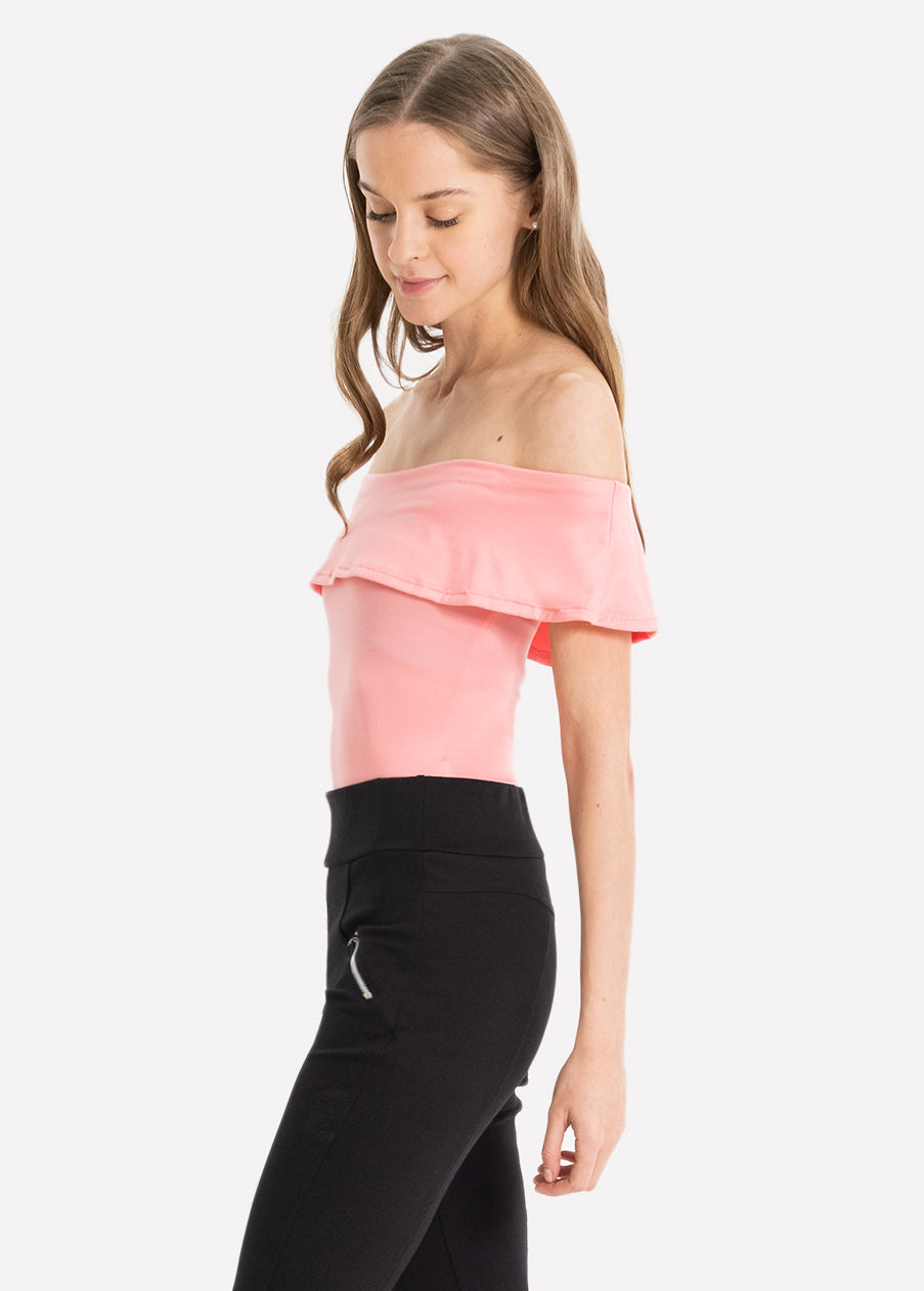 Bodysuit olanes hombro descubierto ROSA
