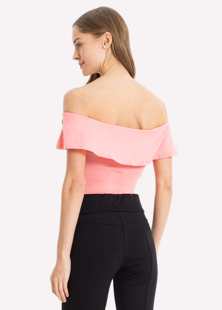 Bodysuit olanes hombro descubierto ROSA