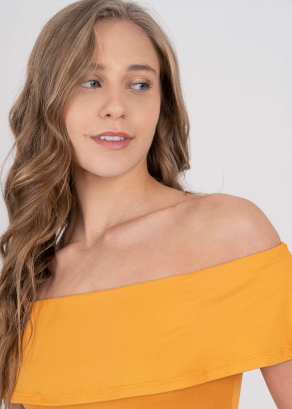 Bodysuit olanes hombro descubierto