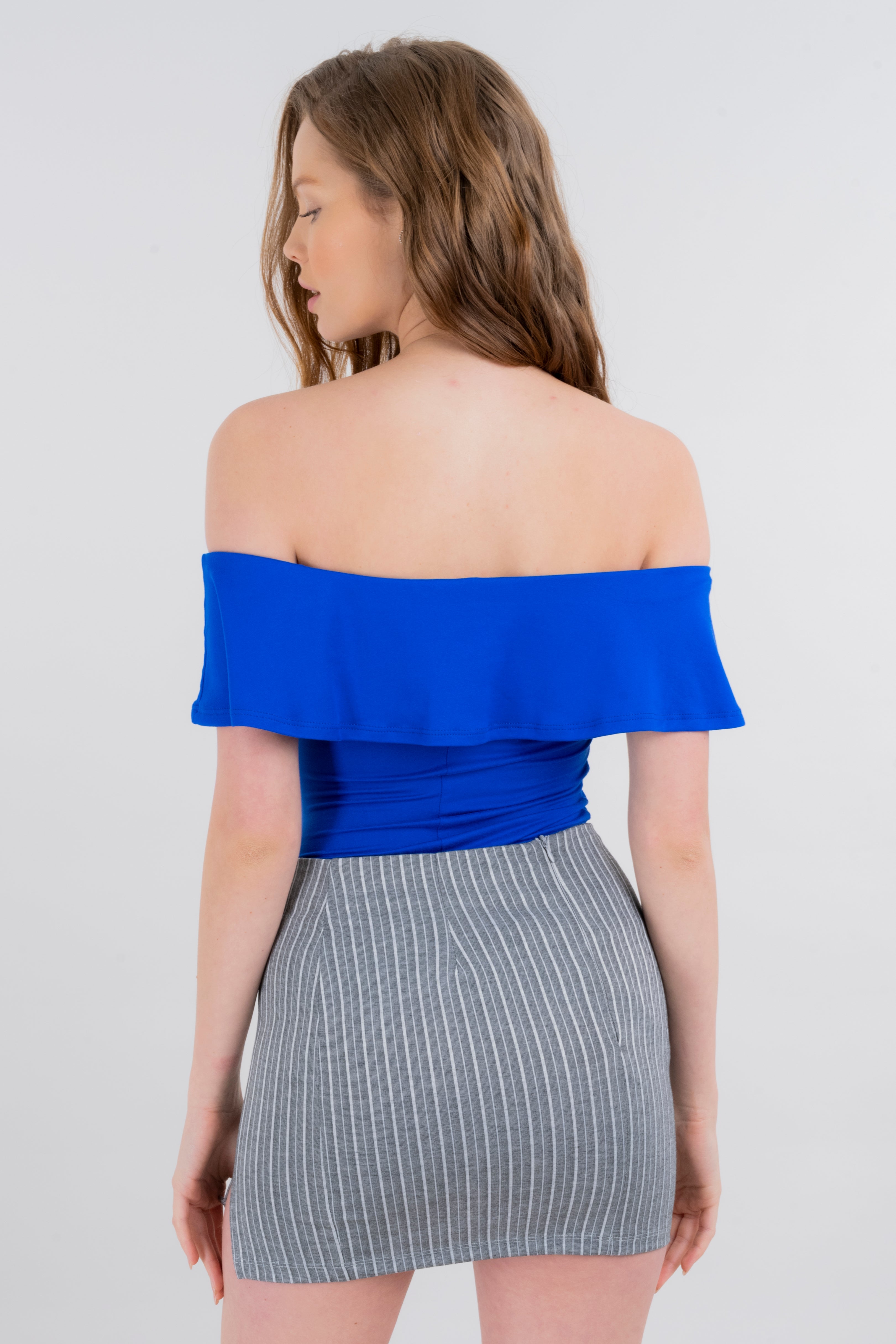Bodysuit olanes hombro descubierto AZUL ELECTRICO