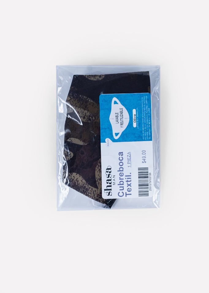 Cubreboca tela camuflaje OLIVO