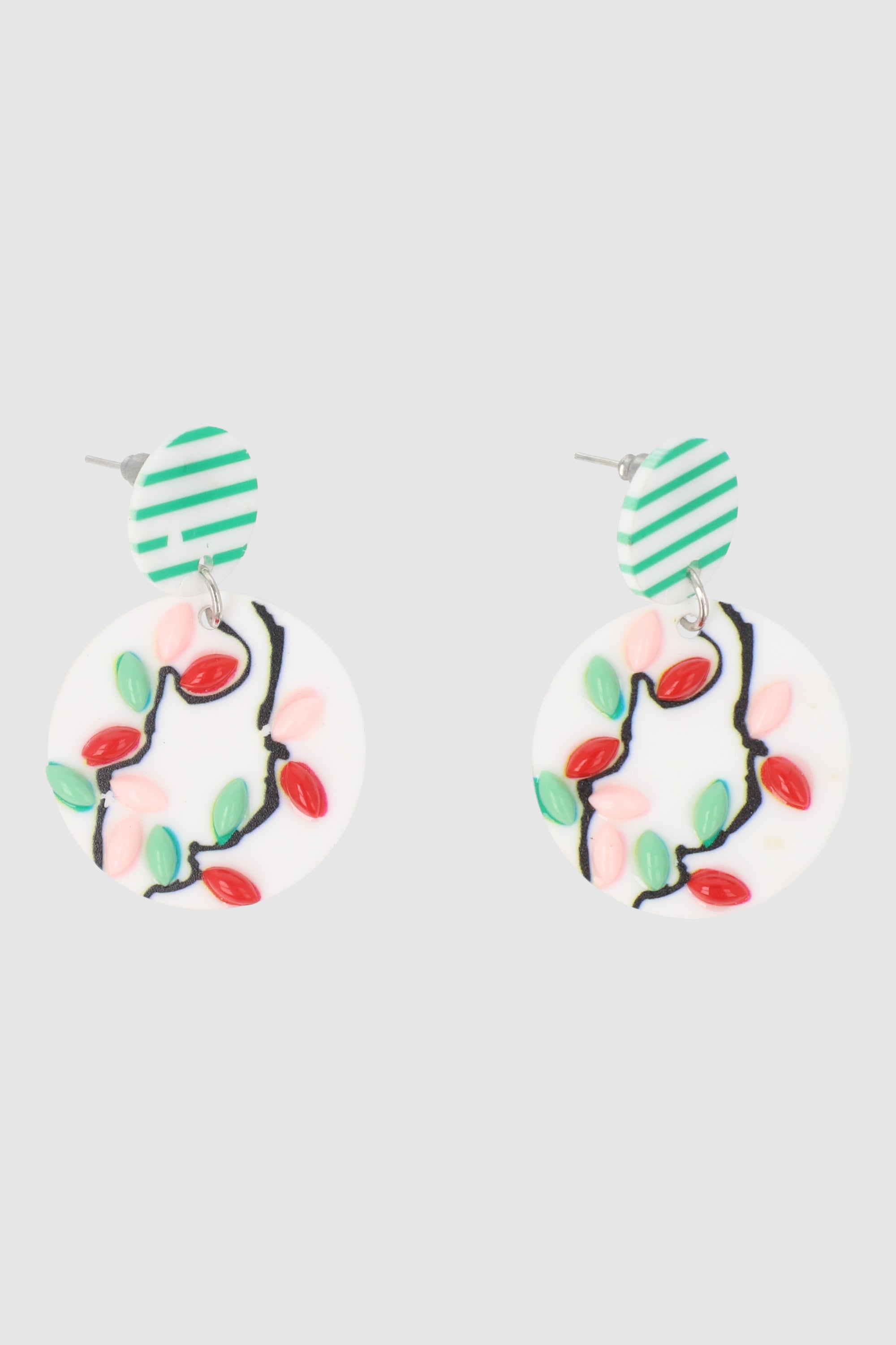 1 Par Aretes Focos VERDE