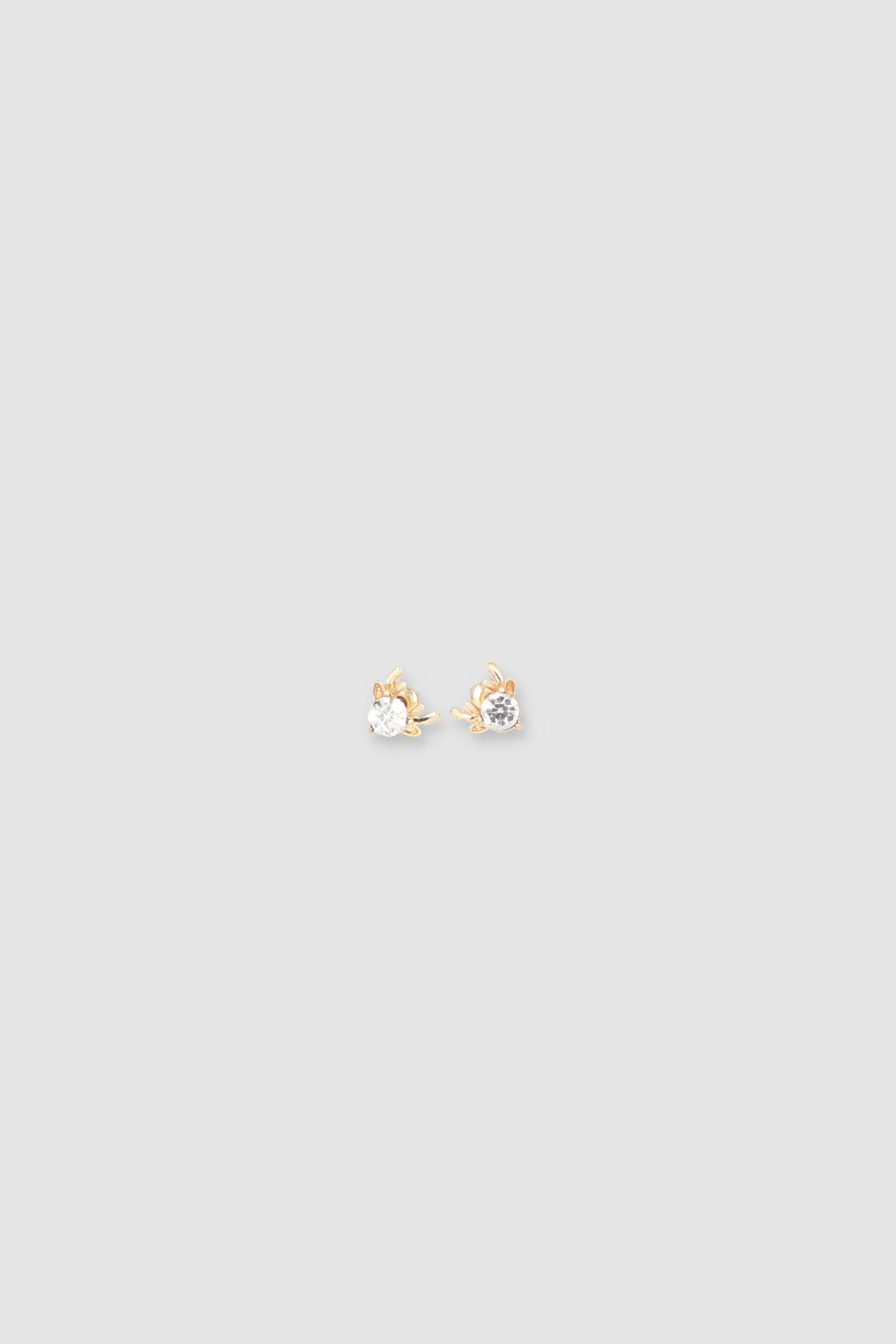 1 Par Aretes Reno Cristal ORO