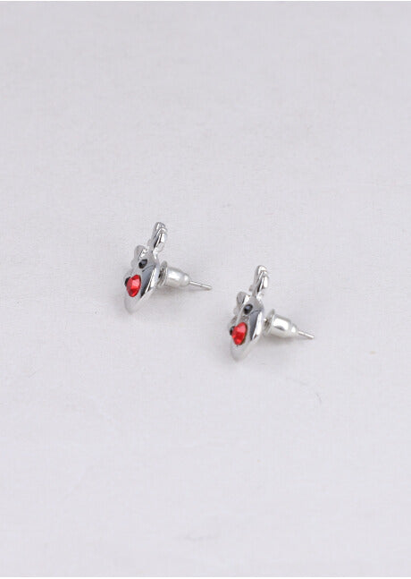 Aretes reno brillos PLATA