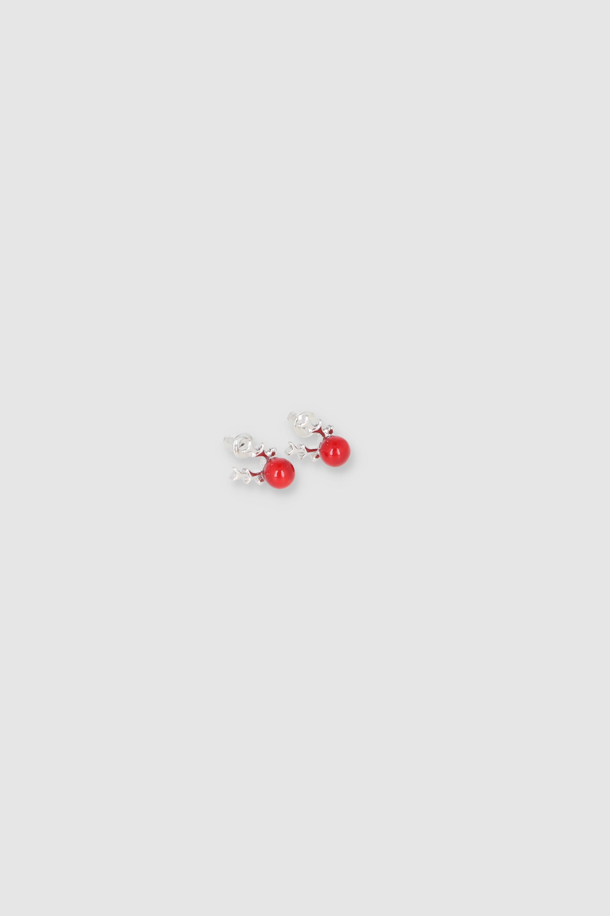 1 Pr Aretes Reno Color ROJO