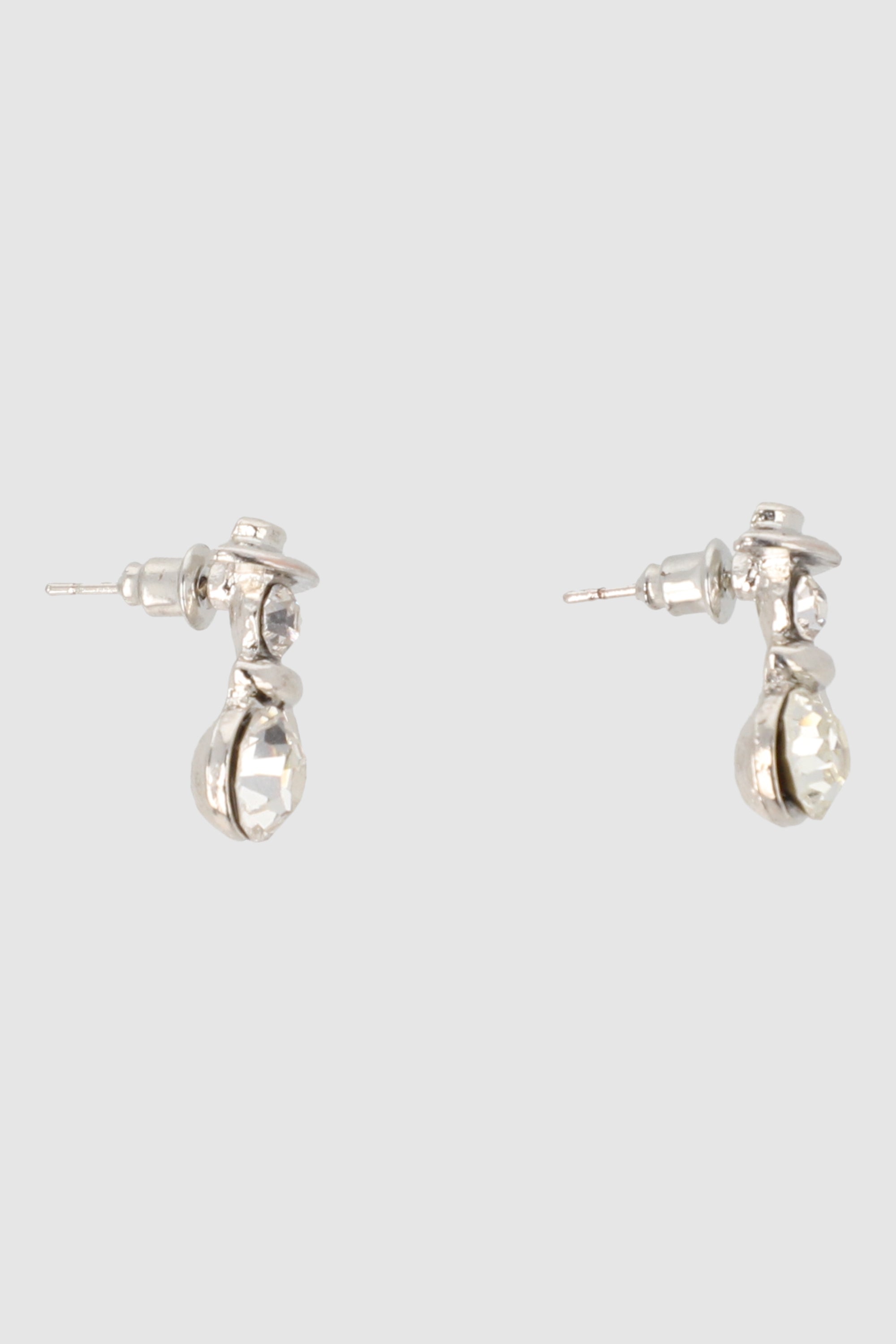 1 Pr Aretes Snowman Brillo PLATA