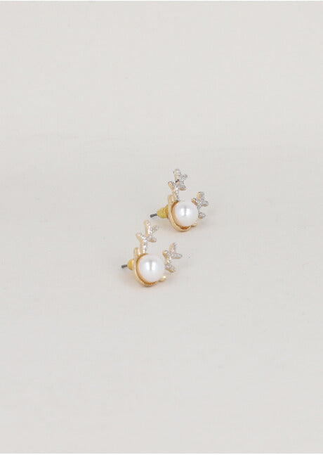 Aretes reno perla ORO