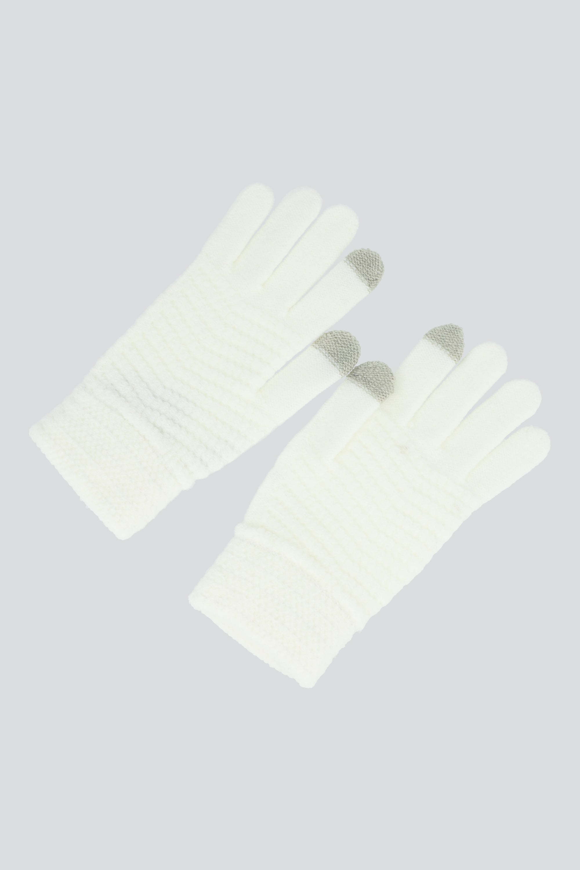 Guantes tejido waffle bicolor