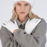 Guantes tejido waffle bicolor