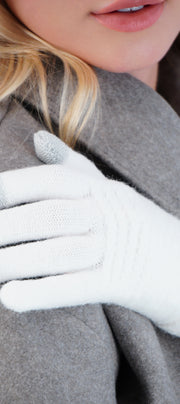 Guantes tejido waffle bicolor