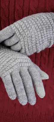 Guantes tejido waffle bicolor