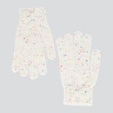 Guantes tejidos moño confeti