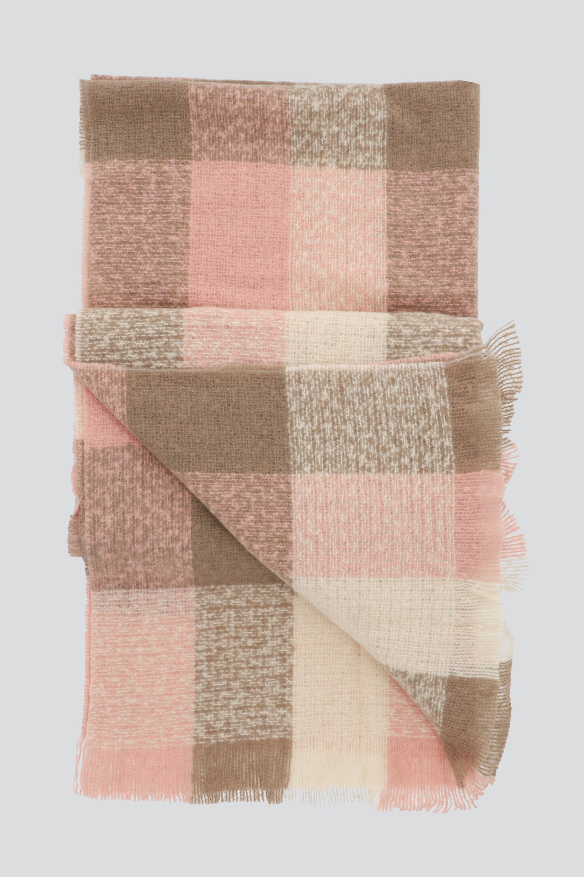 Bufanda maxi cuadros BEIGE