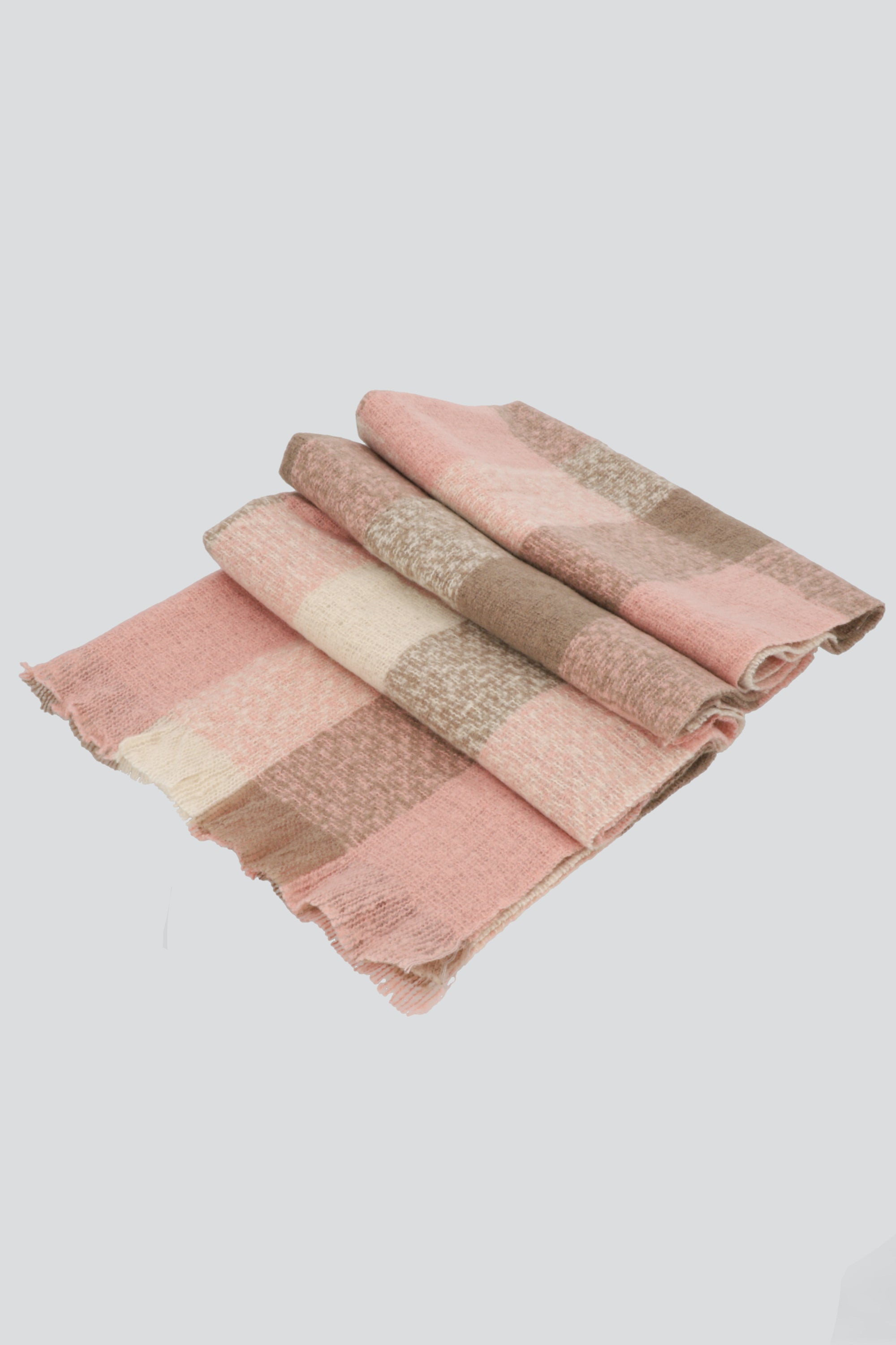 Bufanda maxi cuadros BEIGE