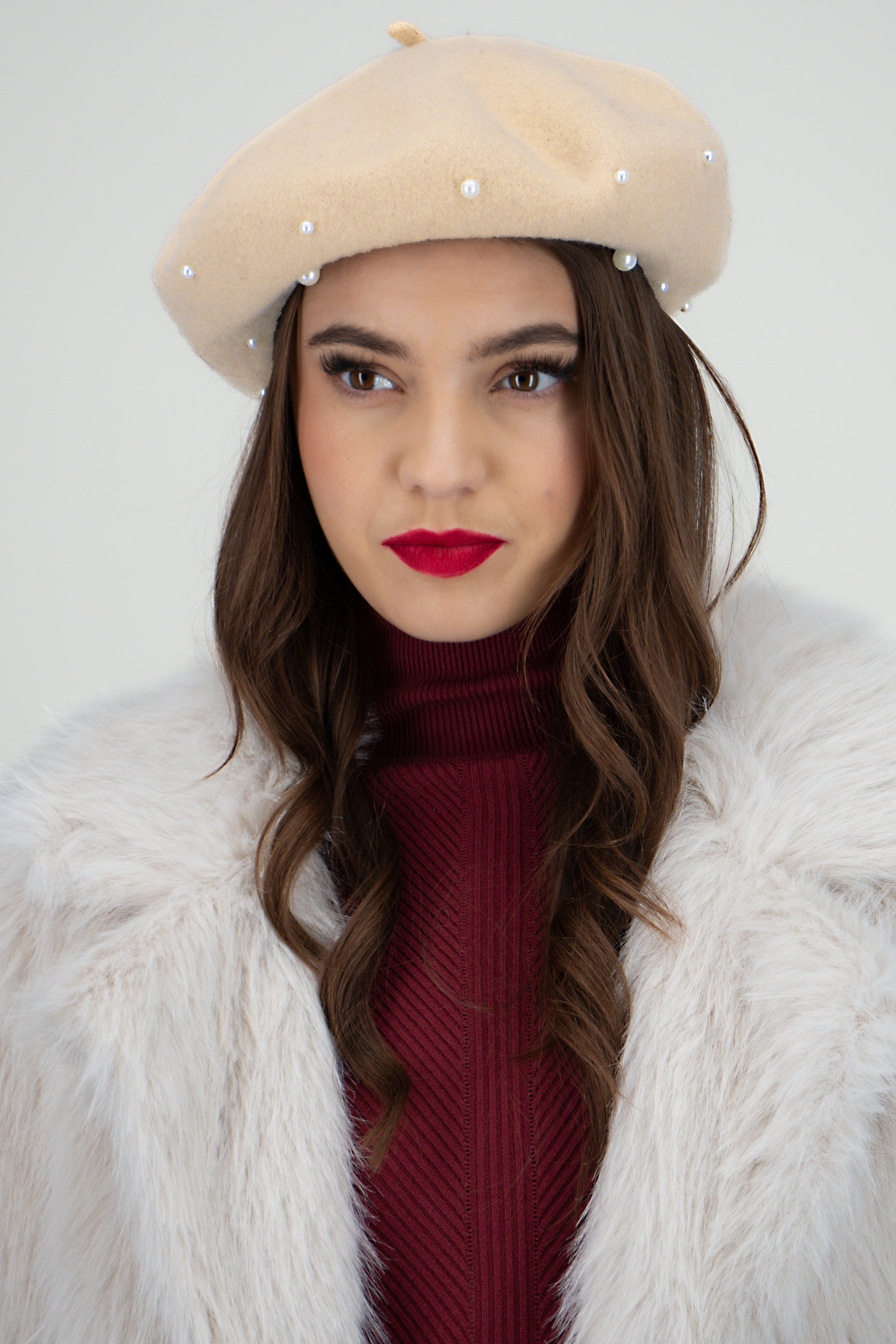 Boina Invierno Perlas BEIGE