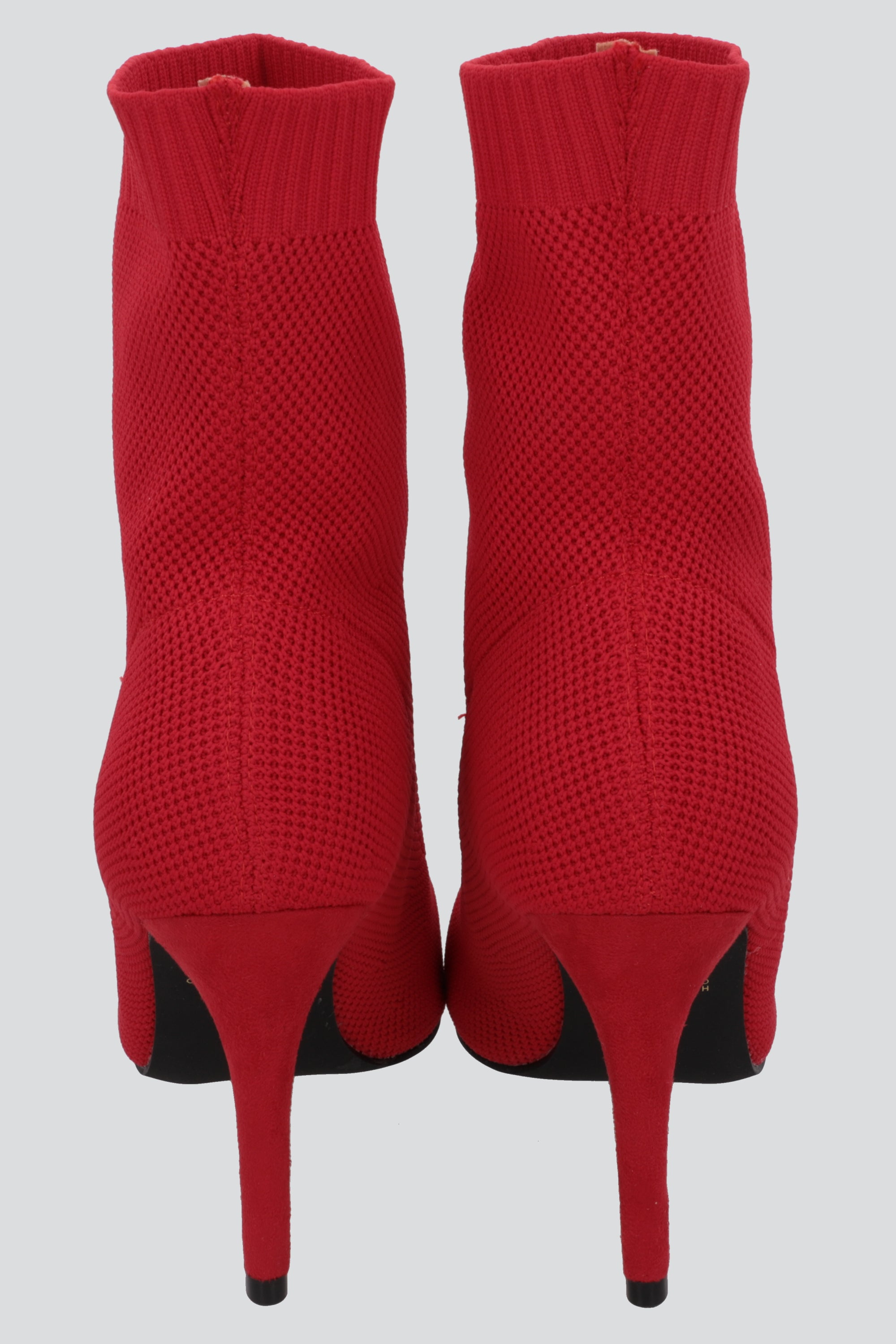 Botín midi tejido estrecho ROJO