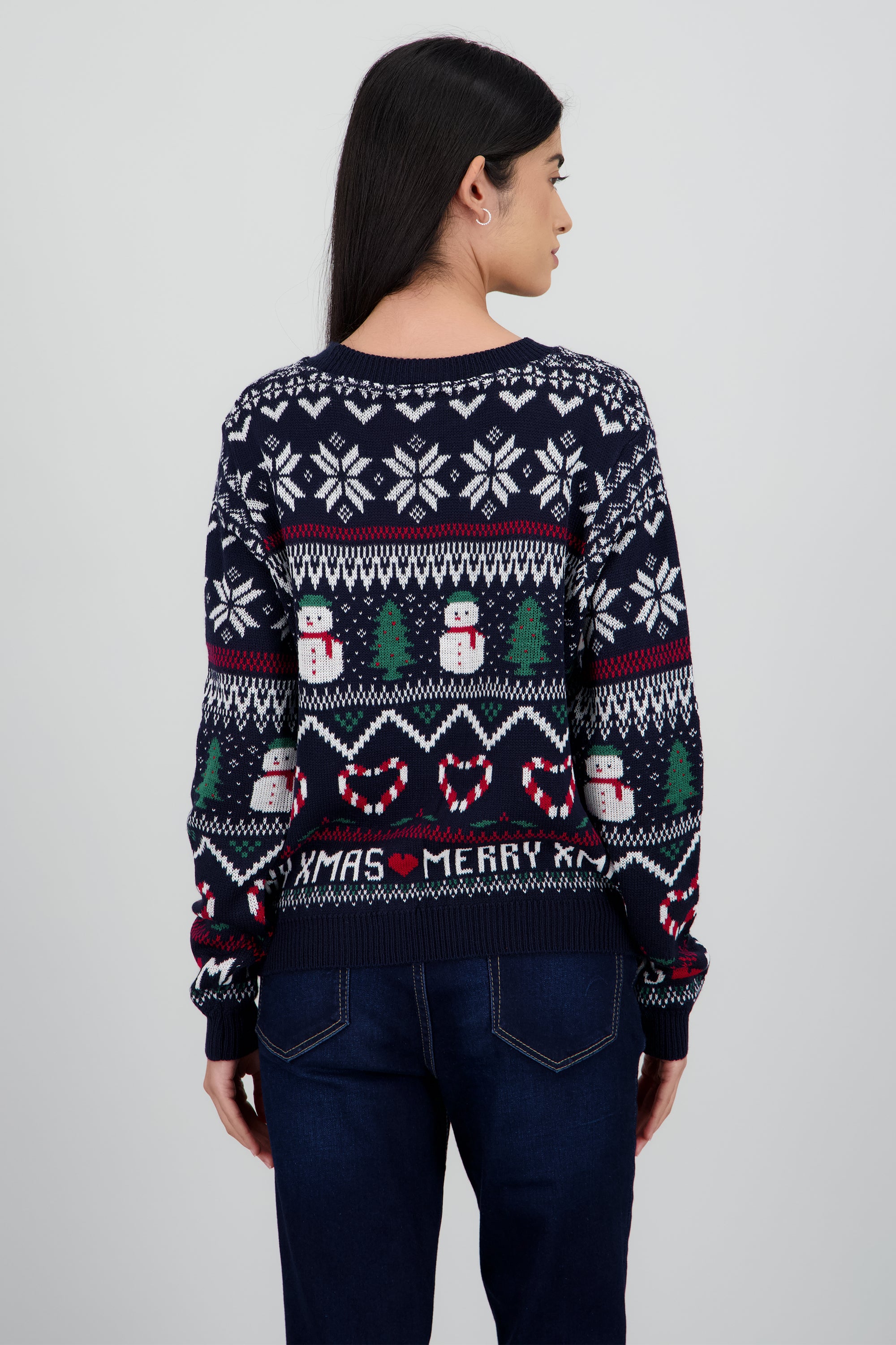 Suéter tejido muñeco nieve MARINO COMBO