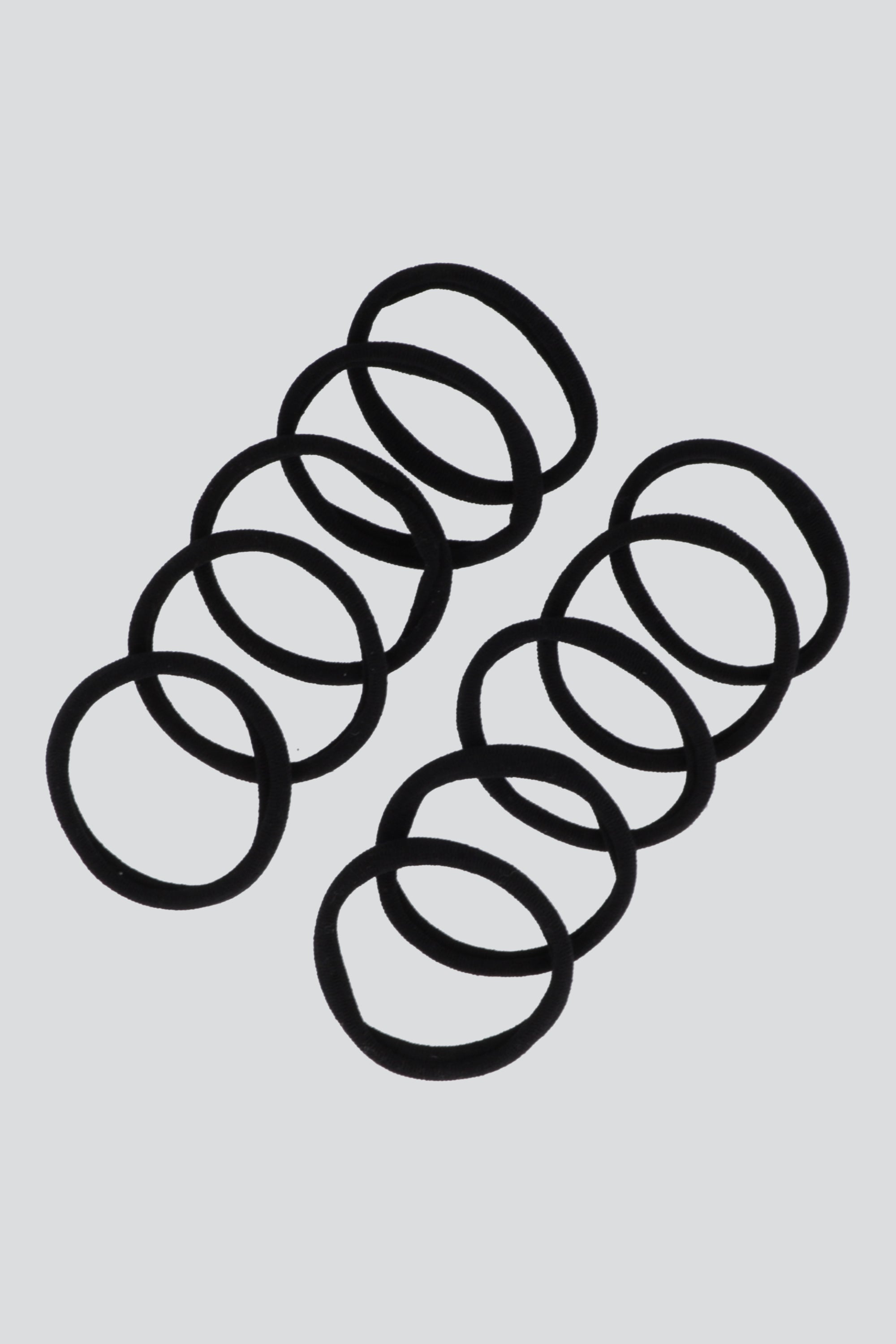 Set 10 piezas ligas lisas NEGRO