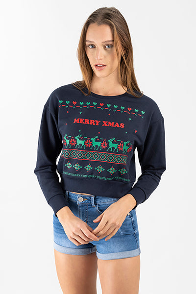 Hoodie navideña Merry X-mas