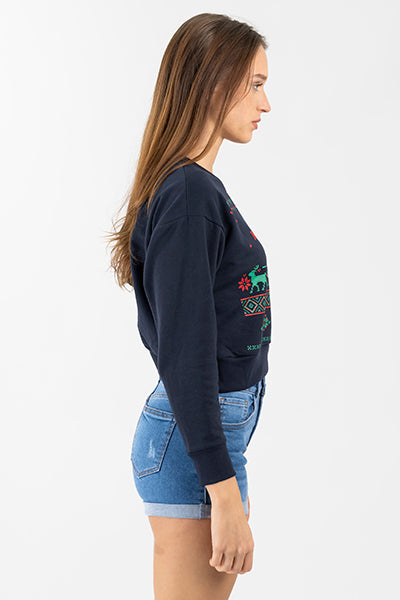 Hoodie navideña Merry X-mas MARINO COMBO