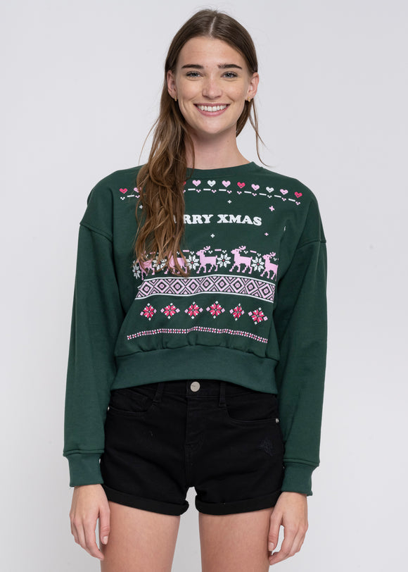 Hoodie navideña Merry X-mas
